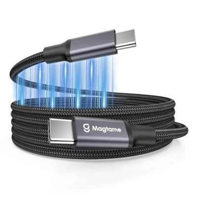Image of USB 4 Cable 240W, 2.3ft C Cable,Support Display 8K@60HZ, 4K@144HZ, 20Gpbs Data Tranfer, to for iPhone 15Pro/15ProMax,for Mac_Books, Hub Docking Station