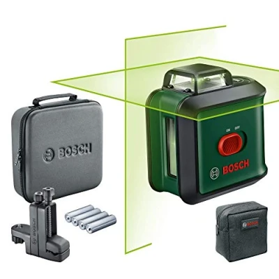 Image of Bosch cross line laser UniversalLevel 360 with universal clamp MM 3 (vertical + horizontal lines incl. for alignment throughout the entire room)