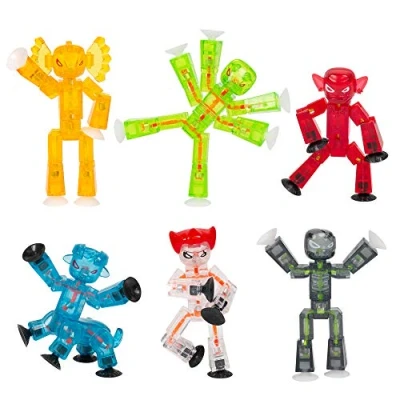 Image of StikBot Zing Monsters, Complete Set of 6 Poseable Monster Action Figures, Includes Giggles, Goblin, Insector, Grim, Aquafang and Kyron