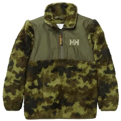 Image of Helly Hansen Kids Unisex K Champ 1/2 Zip Midlayer, 432 Utility Green Aop, 7