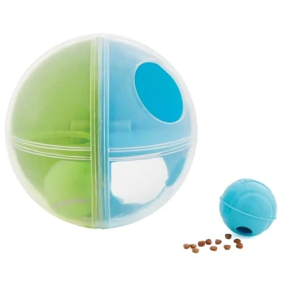 Image of Outward Hound Nina Ottosson A Maze Ball Dog Puzzle Interactive Treat Enrichment Toy, Level 2 Intermediate, Green