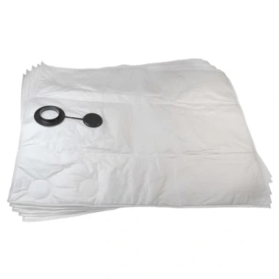 Image of vhbw 5x Vacuum Cleaner Bag compatible with Nilfisk/Alto Attix 961 01, 965 0H Cleaner, Microfleece, 88.2 cm x 62 cm, White