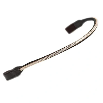Image of Shires Aviemore Fine Diamante Browband Havana: Full