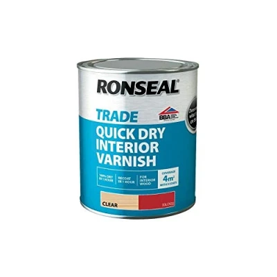 Image of Ronseal Trade Quick Dry Interior Varnish Clear Gloss 750mm