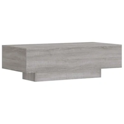 Image of vidaXL Modern Coffee Table Stylish Living Room Furniture with Spacious Tabletop Grey Sonoma Engineered Wood