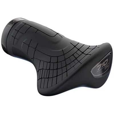 Image of SQlab 710 Short MTB Comfort Handlebar Grips, Synthetic, Black, Bicycle