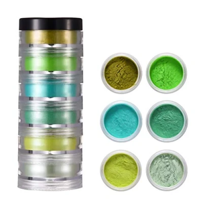 Image of Yushu 6/24 Colors Cosmetic Grade Pearlescent Mica Powder Epoxy Resin Dye Pearl Pigment Natural Mineral for Jewelry Making