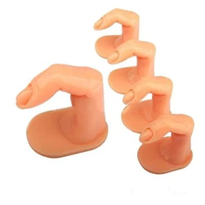 Image of ZHOUBA 5 Pcs Fake Practice Training False Fingers Model Nail Art Tips Display Tool