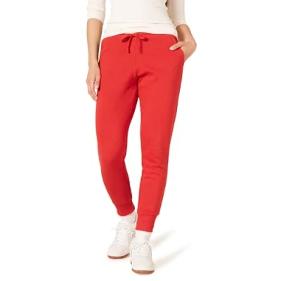 Image of Amazon Essentials Women&#039;s Fleece Jogging Trouser (Available in Plus Size), Red, XS