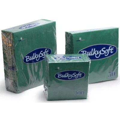 Image of PARTYRama Dark Green Luncheon Napkins 33x33cms 2 Ply Pack of 100