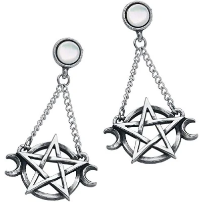 Image of Alchemy Gothic Goddess Earring Set Silver Coloured