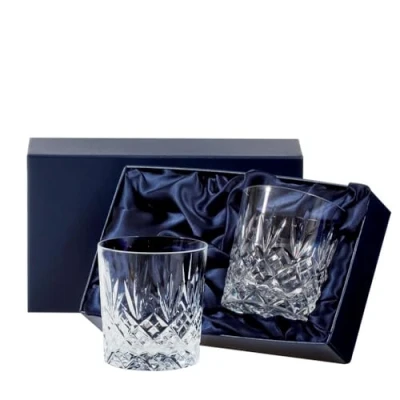 Image of Royal Scot Crystal Edinburgh EDB2LT Large 11 oz Whisky Tumblers Set of 2