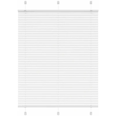 Image of vidaXL Pleated Blind White 105x100 cm Fabric Width 104.4 Polyester