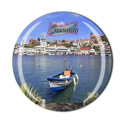 Image of 3D Grenada Refrigerator Fridge Magnet Crystal Glass Tourist Travel Souvenir Collection Gift Magnetic Sticker Home Kitchen Decoration