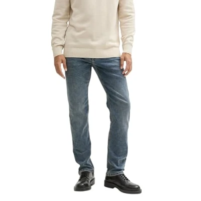 Image of TOM TAILOR Men&#039;s 1043082 Marvin Straight Jeans, 10182 Mid Stone Green Cast Denim, 33 W/32 L