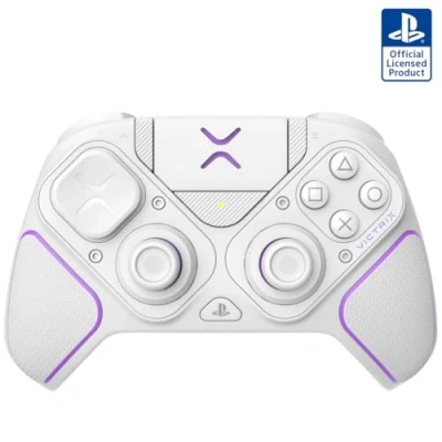 Image of PDP Victrix Pro BFG Wireless Gaming Controller for Playstation 5 / PS5, PS4, PC, Modular Gamepad, Remappable Buttons, Customizable Triggers/Paddles/D Pad, PC App White
