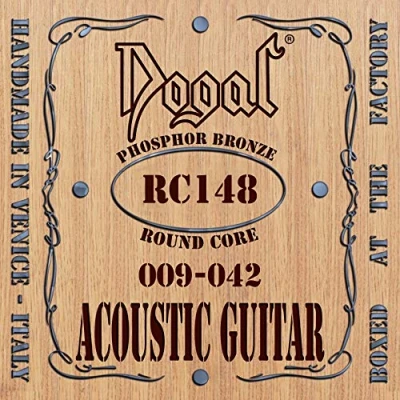 Image of Dogal® RC148 Acoustic Guitar Set Phosphor Bronze Strings for Round Core 009/042