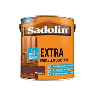 Image of Sadolin EXTRA WOODSTAIN (YELLOW TIN) 2.5lt Mahogany