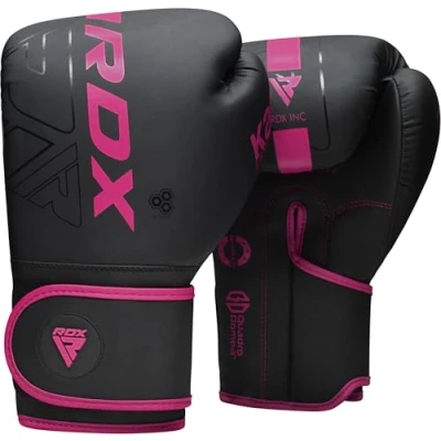 Image of RDX Boxing Gloves, Pro Training Sparring, Maya Hide Leather, Muay Thai MMA Kickboxing, Men Women Adult, Heavy Punching Bag Mitts Focus Pads Workout, Ventilated Palm, Multi Layered, 8 10 12 14 16 18 Oz