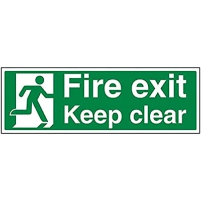 Image of V Safety Eco Friendly Fire Exit Keep Clear 600 X 200mm