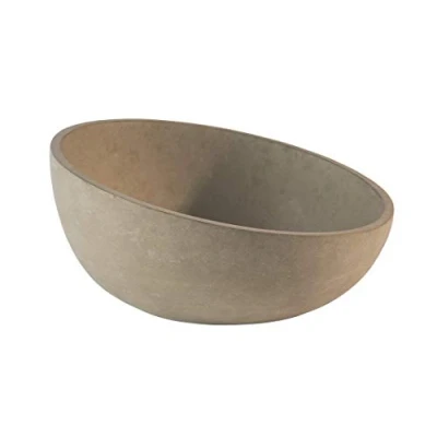 Image of APS Bowl „Element“ Concrete with Furniture Friendly Underside, Stackable and The Dimensions Ø: 22 x H: 6 cm / 10.5 for 1.1 litres, Round Bevelled