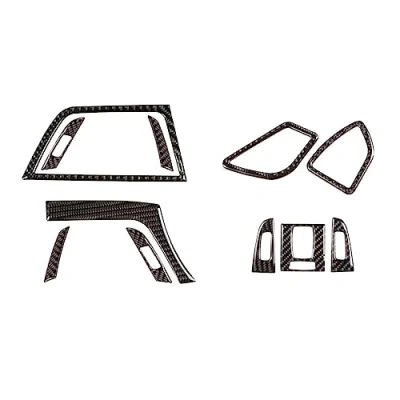 Image of Car Interior Real Carbon Fiber Center/Side Air Conditioning Outlet Vent Cover Trim For BMW 3 4 Series F30 F32 2013 2018 Moulding (Color : Side 2pcs RHD)
