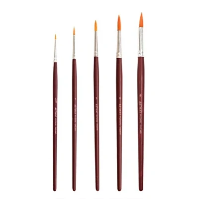 Image of Artway Brush Set x 5 Round Synthetic Fine Point
