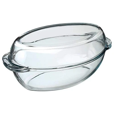 Image of Pasabahce Classic Glass Casserole Dish With Lid, 2.5 Litre