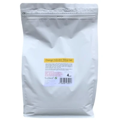 Image of Trustleaf Orange Indicator Silica Gel Desiccant 2 4mm Beads 4kg Bags (OG Bag)