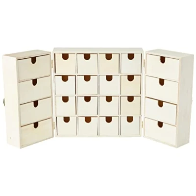 Image of Artemio Advent Calendar to Decorate Triptych, Wood, 55 x 28 6.5 cm, cm