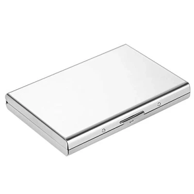 Image of Vicloon Metal Card Holder Wallet,Ultra Thin Stainless Steel Wallets RFID Blocking Credit Wallet for Men &amp; Women,Best Protector (Silver)