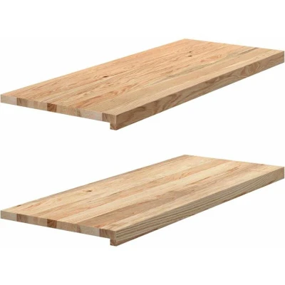 Image of vidaXL Window Sills 2 pcs Untreated 100x40x2 cm Solid Wood Oak