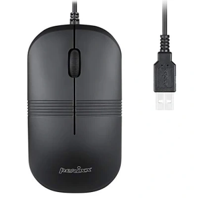 Image of Perixx PERIMICE 503 Wired Optical Mouse with Washable Feature, IP 67 certified (Black), 11419