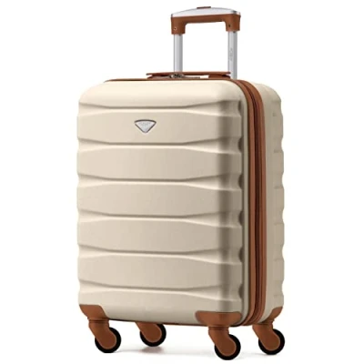 Image of Flight Knight Lightweight 4 Wheel ABS Hard Case Suitcases Cabin Carry On Hand Luggage Approved for Over 60 Airlines Including easyJet, Jet2 &amp; Maximum Size Ryanair (Priority) 55x40x20cm