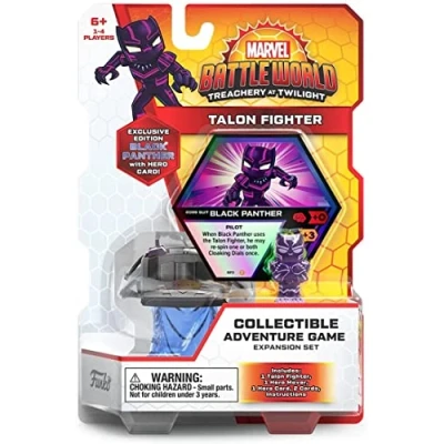 Image of Marvel Battleworld: Series 2 Treachery at Twilight Collectable Adventure Game Talon Fighter (Includes Black Panther Exclusive) Ideal for Ages 6+