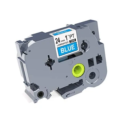 Image of IDIK White on Blue Label Tape TZ555 TZe555 Compatible for Brother P Touch 24mm 8m