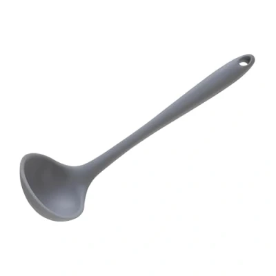 Image of Wiltshire Silicone Ladle, Soup Serving Spoon, Heat Resistant Utensil, Non Stick Scratch, Pebble Grey, 28x8.3x7cm