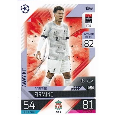 Image of Topps Match Attax Extra 2022/23 Roberto Firmino Away Kit AK 2