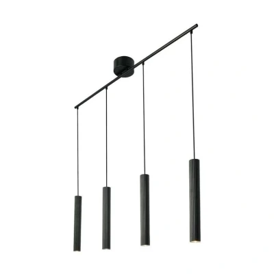 Image of Nordlux Pendant light Vico, 4 bulb, long, metal, black