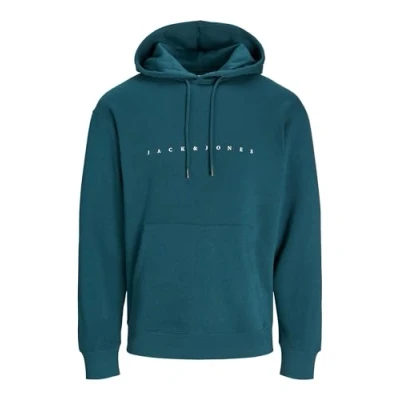 Image of JACK&amp;JONES PLUS Men&#039;s Jjestar Jj Sweat Hood Noos Pls Sweatshirt, deep Teal, XXXXXXL