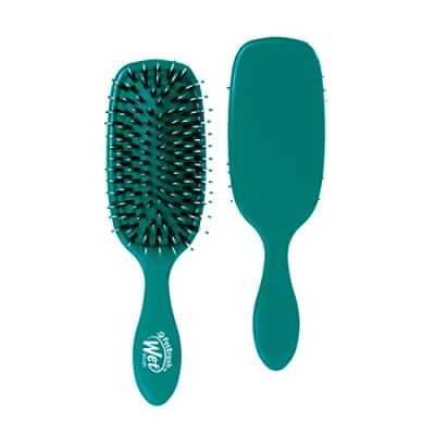 Image of Wet Brush Pet Hair Brush, Smooth &amp; Shine Dog and Cat De Shedding Comb Dematting Tool for Grooming Long or Short Haired Dogs Tangle Free Less Pulling Tugging Teal