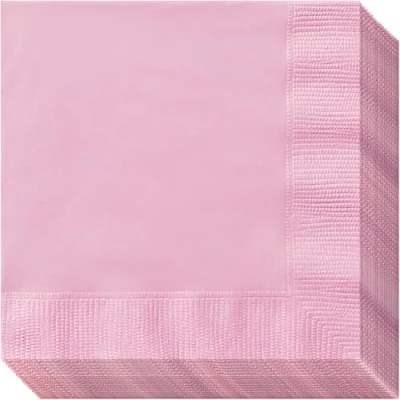 Image of Vibrant Lovely Pink Luncheon Napkins (16cm) 20 Count Premium Disposable for Parties and Events