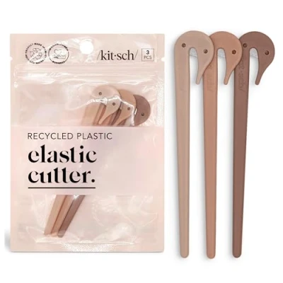 Image of Kitsch 3pcs Elastic Hair Tie Cutter Tool Rubber Band for Ties Removal Kids &amp; Ponytail Toddler