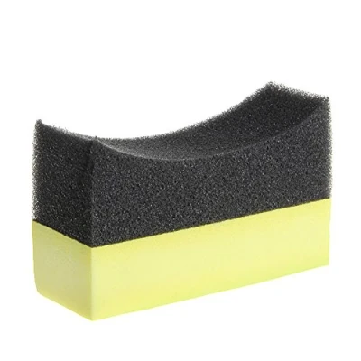 Image of ZIRAN Brush Sponge Car Professional Tyre Tire Dressing Applicator Curved Foam Pad