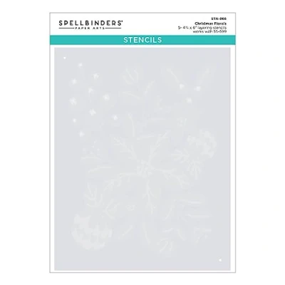 Image of Spellbinders Christmas Florals Stencil from Classic Collection Etched Dies The