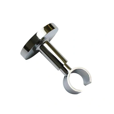 Image of Gardinia Ceiling Support for Curtain Rod, with Metal Mounting Plate, 1 Track Open, Includes All Parts, Chicago Series, Diameter 20 mm, Chrome