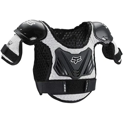 Image of Fox TITAN KIDS ROOST DEFLECTOR BLACK/SILVER MD/LG AGES 6 9 by Racing