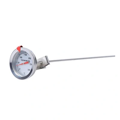 Image of Fdit Cooking Thermometer, 12&quot; Long Stainless Steel Kitchen Probe Thermometer With Clip for BBQ Food Meat Homebrew Wine Kettle