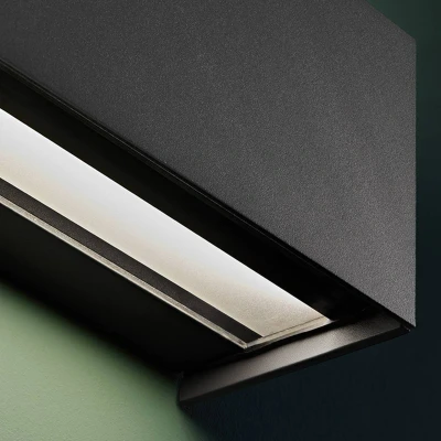 Image of Afrodita Outdoor LED Linear Up Down Light Urban Grey IP65 20.3W 3000K Dimmable
