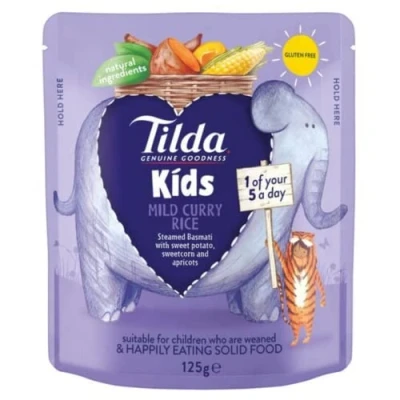 Image of Tilda Kids Mild Curry Rice 125gr x 10 Pack
